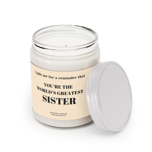 World's Greatest Sister Scented Candle 9oz