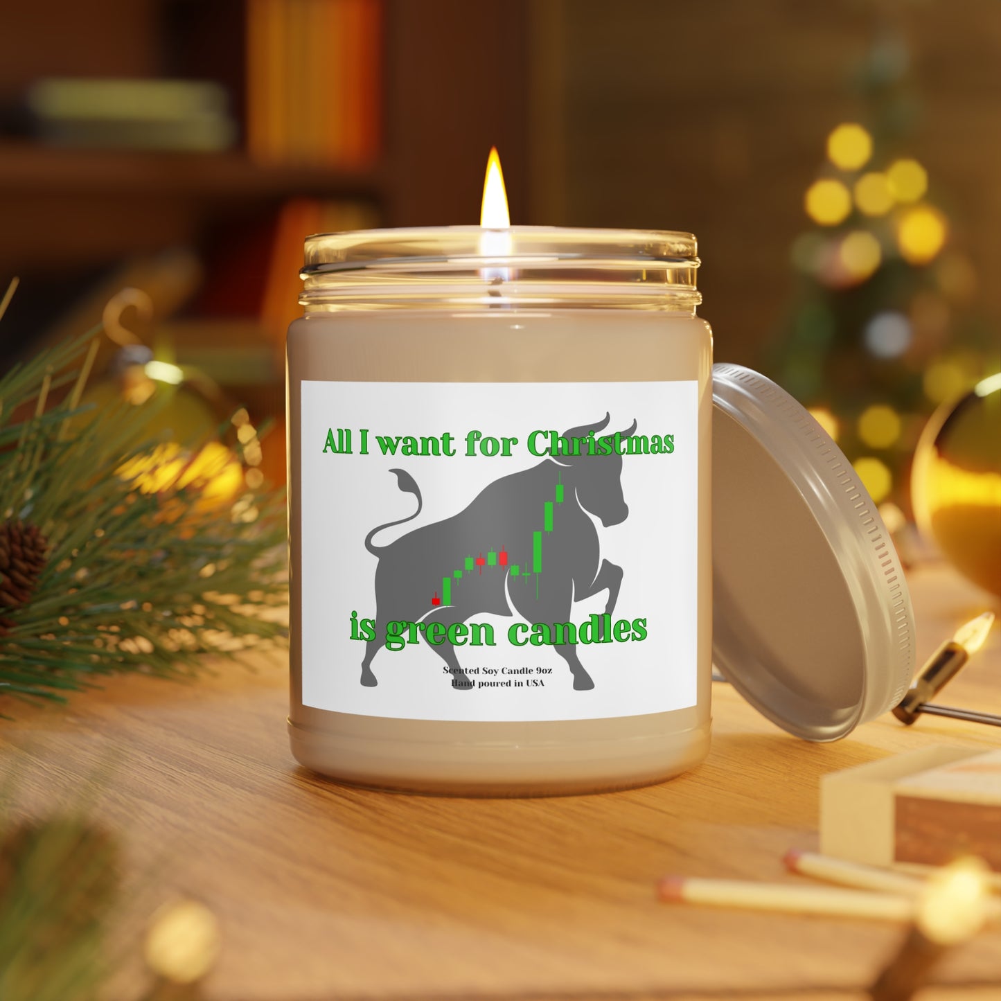 Green Candlestick Christmas