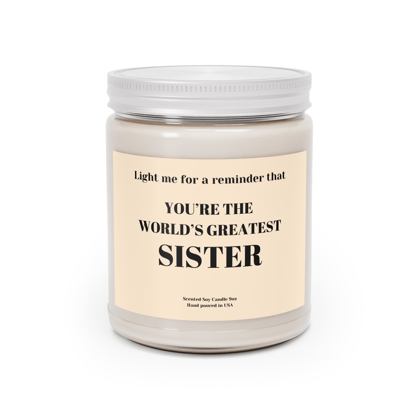 World's Greatest Sister Scented Candle 9oz