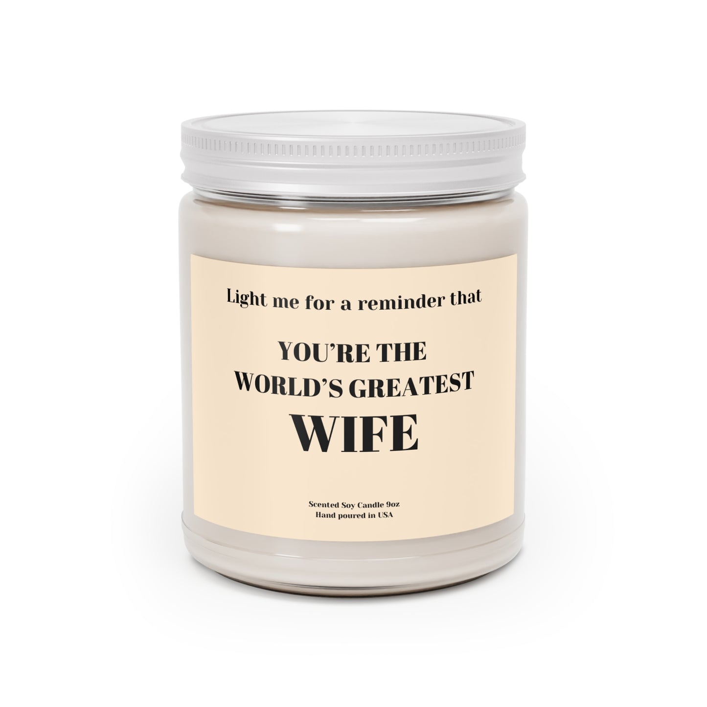 World's Greatest Wife Scented Candle 9oz